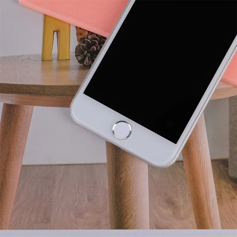 Алюминиевые наклейки с сенсорным датчиком для IPhone 5S 5C 6 6S 7 8 Plus для IPad Air 2 Mini 4 клавиатура с отпечатком пальца