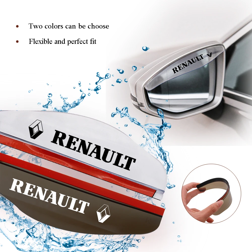 

Transparent Universal Car Sun Visor Car Rain Brow Car Rearview Mirror Cover Flexible PVC Rearview Mirror Rain Visor for renault