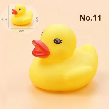 100pcs No.11 100pcs Big Size Baby Shower Toys Squeaky Rubber Ducks Swimming Pool Floating Animal Shape Water Toys for Children - Цвет: 100pcs No.11