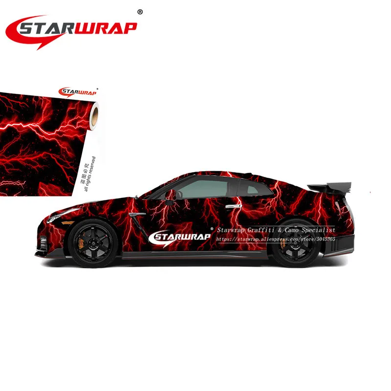 Starwrap Звездное Камуфляж красный серый, черный цвет цифровой камуфляж виниловая пленка для внедорожник Грузовик Джип 5/10/15/20/25/возможностью погружения на глубину до 30 м/рулон
