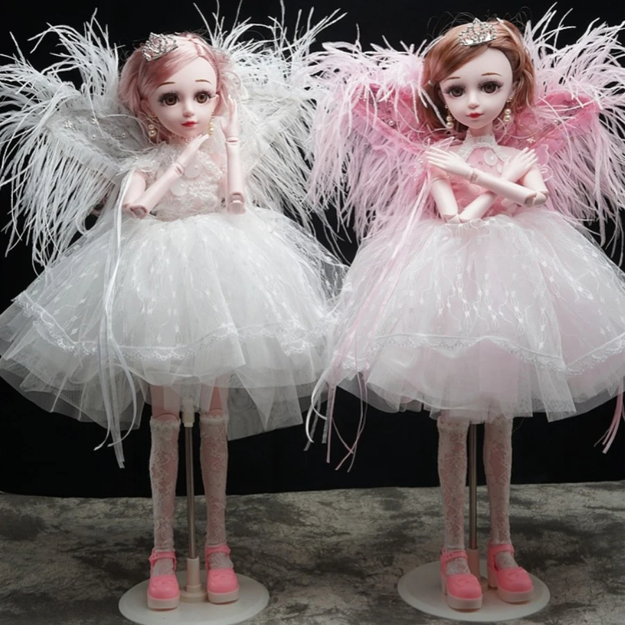 Роскошное перо Фея Свадебное платье для куклы 60 см BJD Модель Кукла игрушка Моделирование 3D кукла игрушка умная девочка игрушка модель музыкальная Кукла Подарочный набор