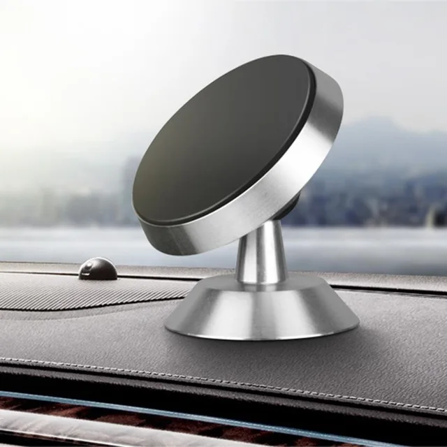 360 Универсальный магнитный автомобильный держатель для телефона с подставкой для iphone Xiaomi huawei samsung, магнитный автомобильный держатель для сотового телефона - Цвет: Stand Silver
