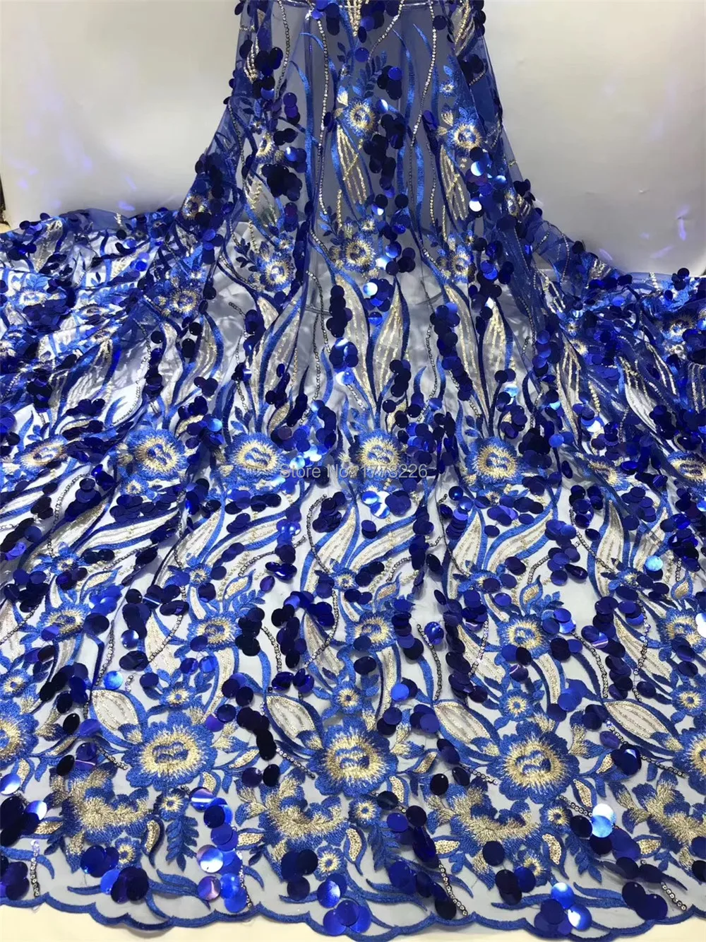 Новый дизайн с большими блестками высокое качество 2019 тюль блестки французская