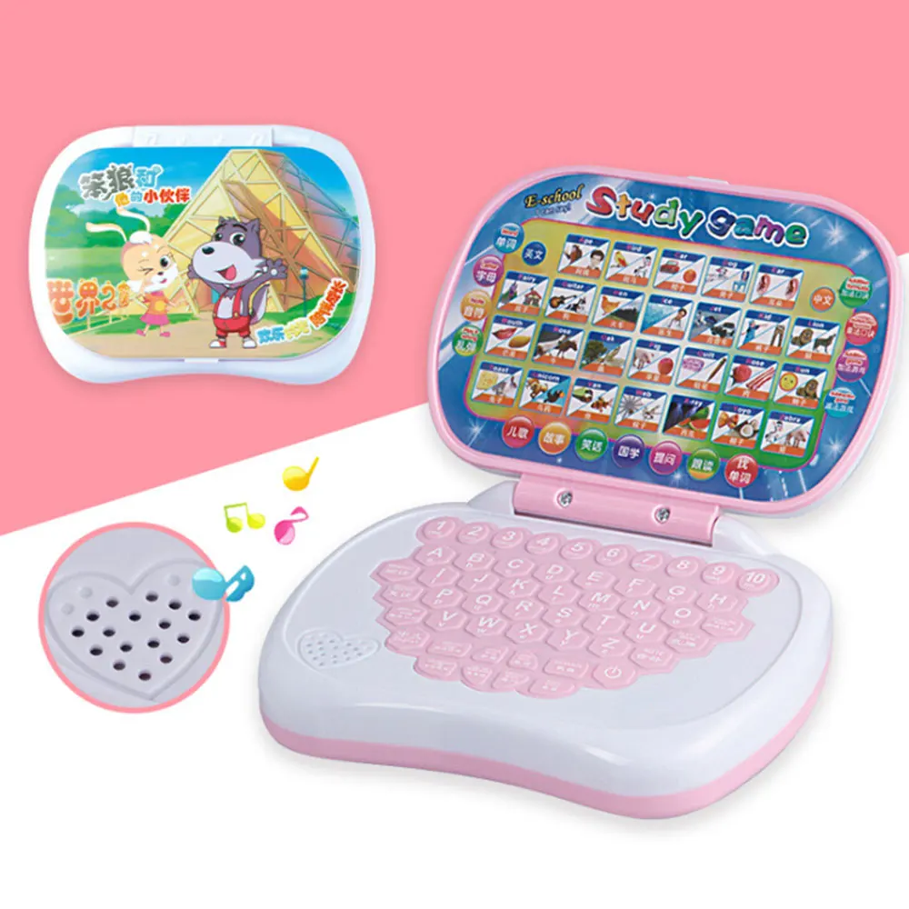 

Baby Kids Pre School Educational English Learning Study Machine Laptop Computer Game Educational Toy Random Color