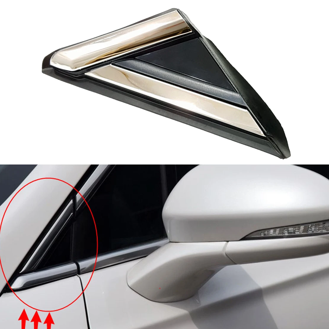 

Front Left Window Door Mirror Triangle Cover Trim Panel Fit For Ford Fusion 2013 2014 2015 2016 2017 2018