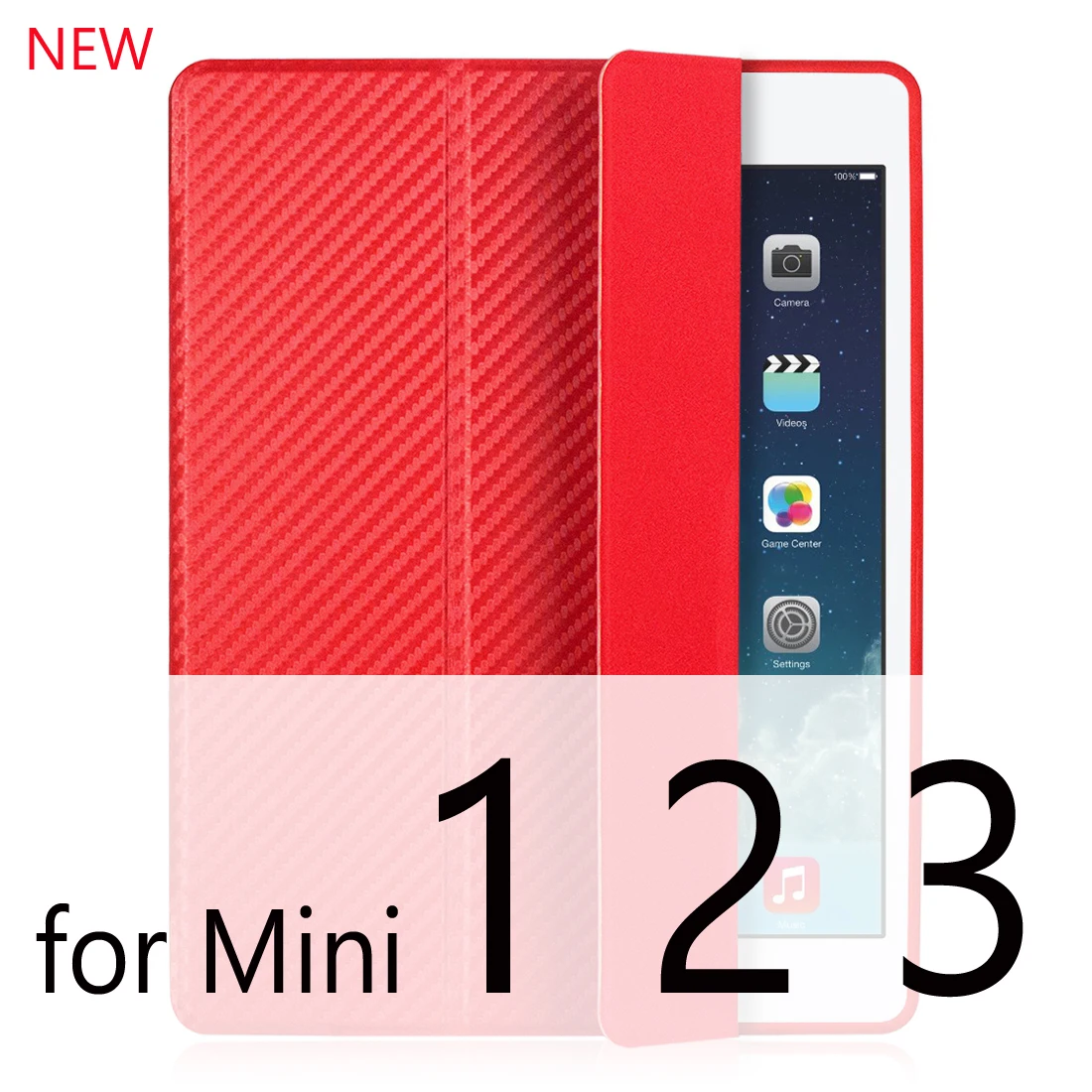 Cool Red Mini 1 2 3 Чехол для iPad Mini 4 3 2 1 чехол из искусственной кожи Силиконовый мягкий чехол для iPad Mini 2 5 чехол Funda - Цвет: Cool Red Mini 1 2 3