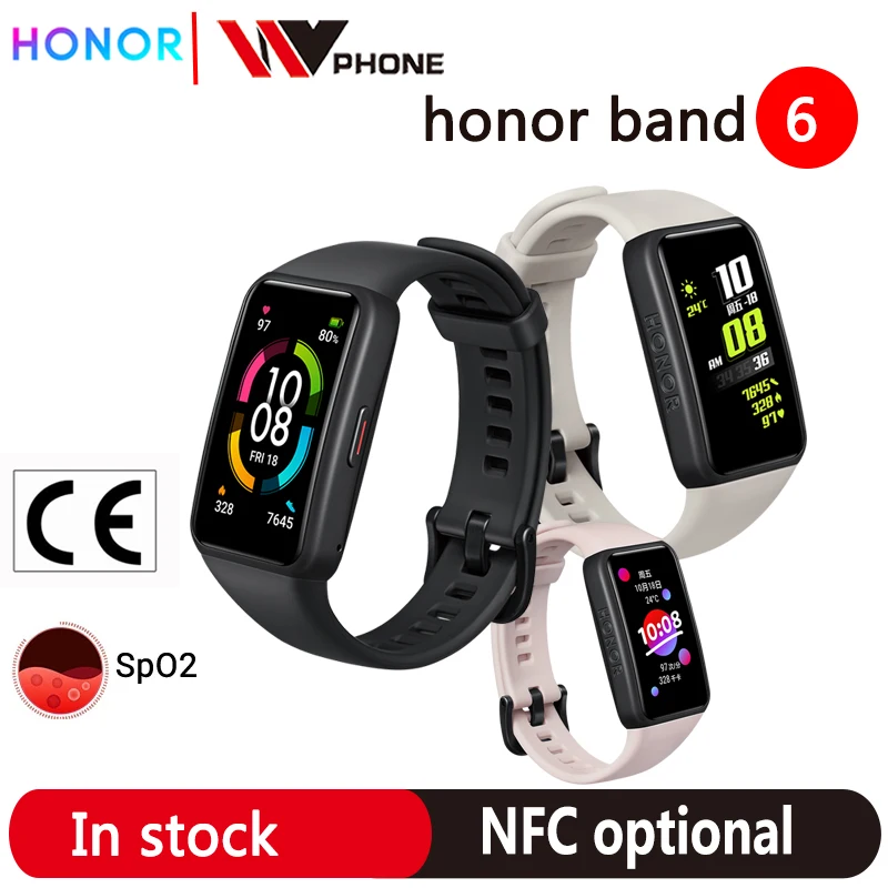 

original huawei Honor Band 6 Smart Bracelet Blood Oxygen 1.47" AMOLED Screen Heart Rate Tracker Bluetooth 5.0