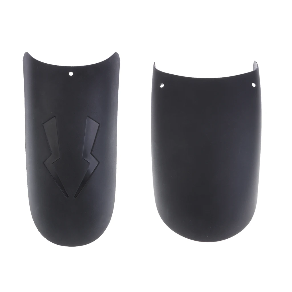 2-Set Black Moto Front Fender MudGuard Extender Rear Extension