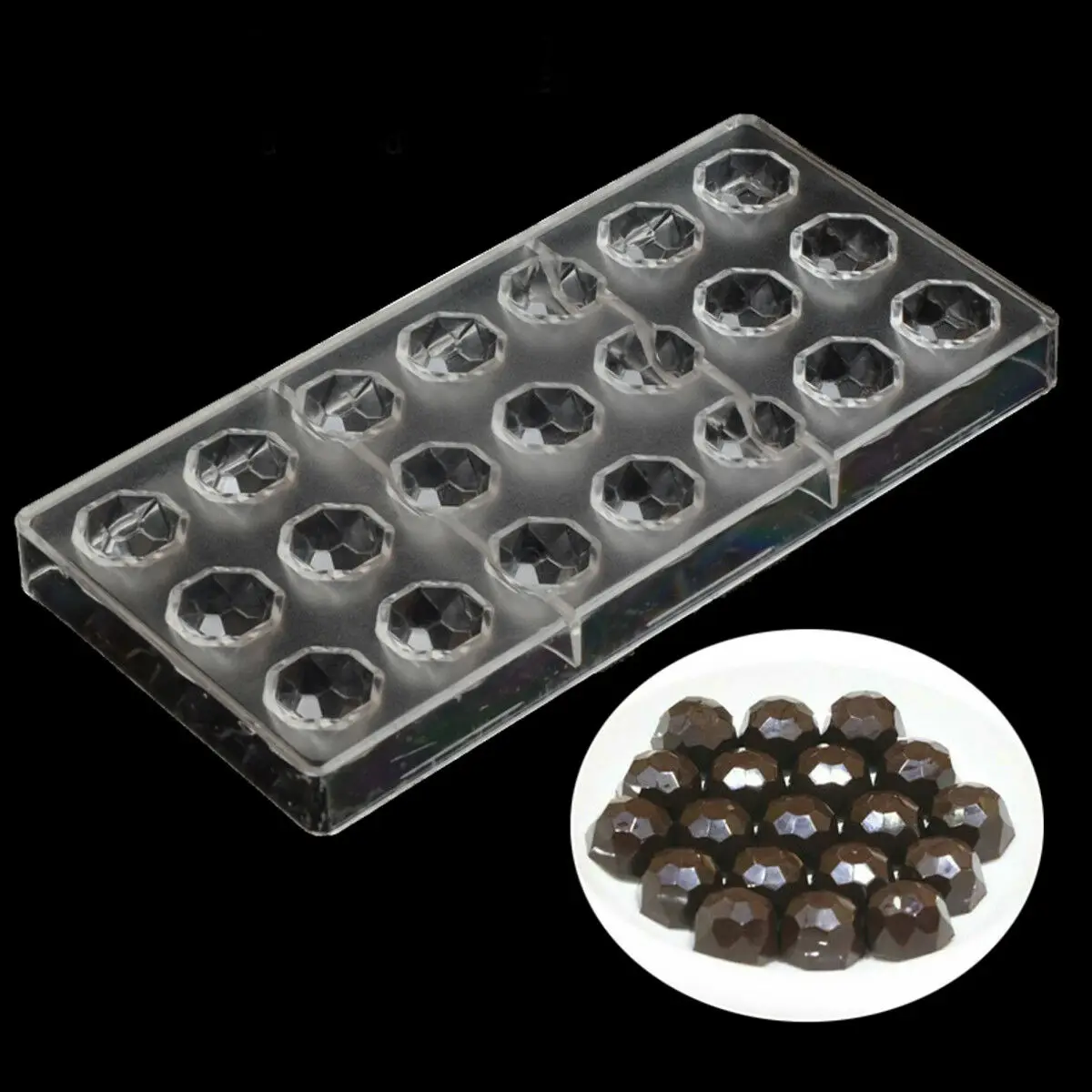 3D DIY Chocolate Moulds Chocolate Candy Bars Molds Tray Plastic For Flowers Baking Pastry Bakery Kitchen Tools