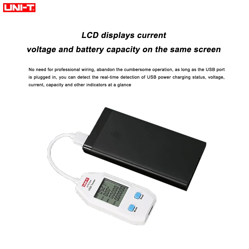 USB тестер UNI T UT658B для зарядки телефона компьютера монитор напряжения и