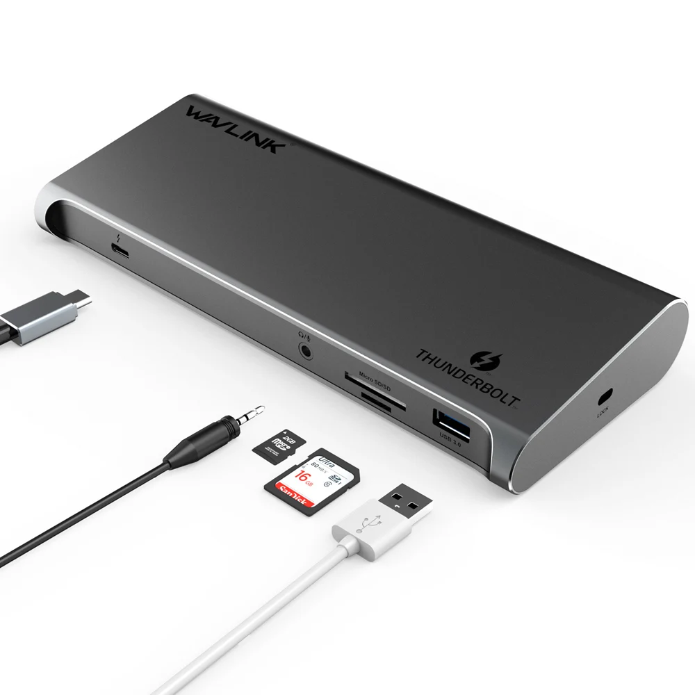 Док станция Thunderbolt 3 4K с дисплеем USB C порт передачи питания гигабитный Ethernet для