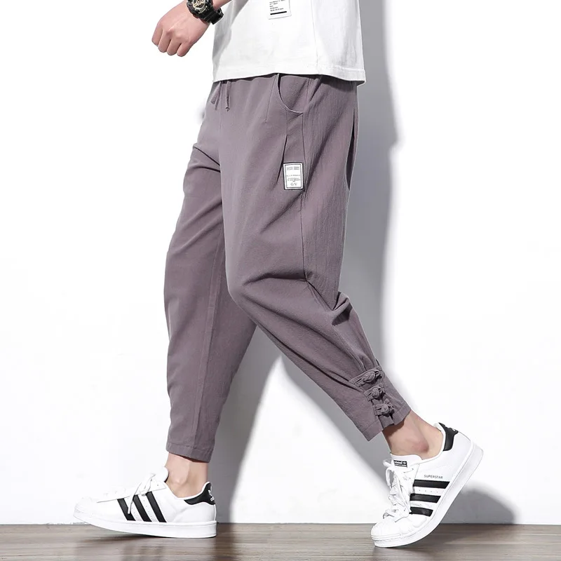 

2019 Autumn New Style Loose-Fit Frog Elastic Waist with Drawstring Large Size Solid Color Casual Youth Japanese-style Casual Pan