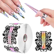 Gel acrílico de doble forma para uñas, herramienta de manicura con forma de flor, extensión de puntas UV, 10 Uds./100 Uds.