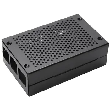 

Metal Enclosure Protective Box Shell Case Aluminum Alloy Case for Raspberry Pi 4(Black)