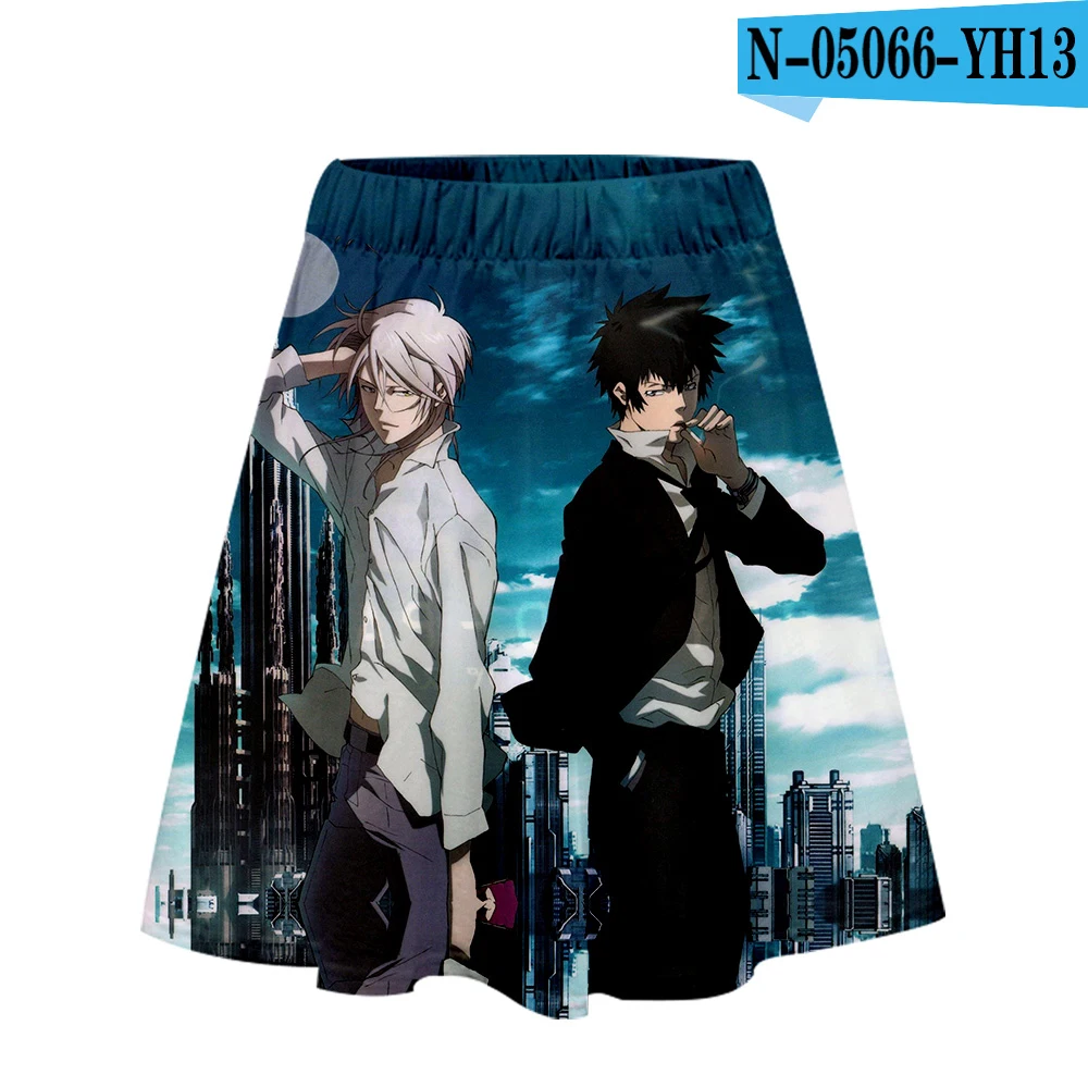 Psycho-Pass юбка с объемным узором Харадзюку лето мультфильм Высокая талия юбка Kawaii эксклюзивная Популярная Женская 3D короткая юбка XS-2XL - Цвет: 2