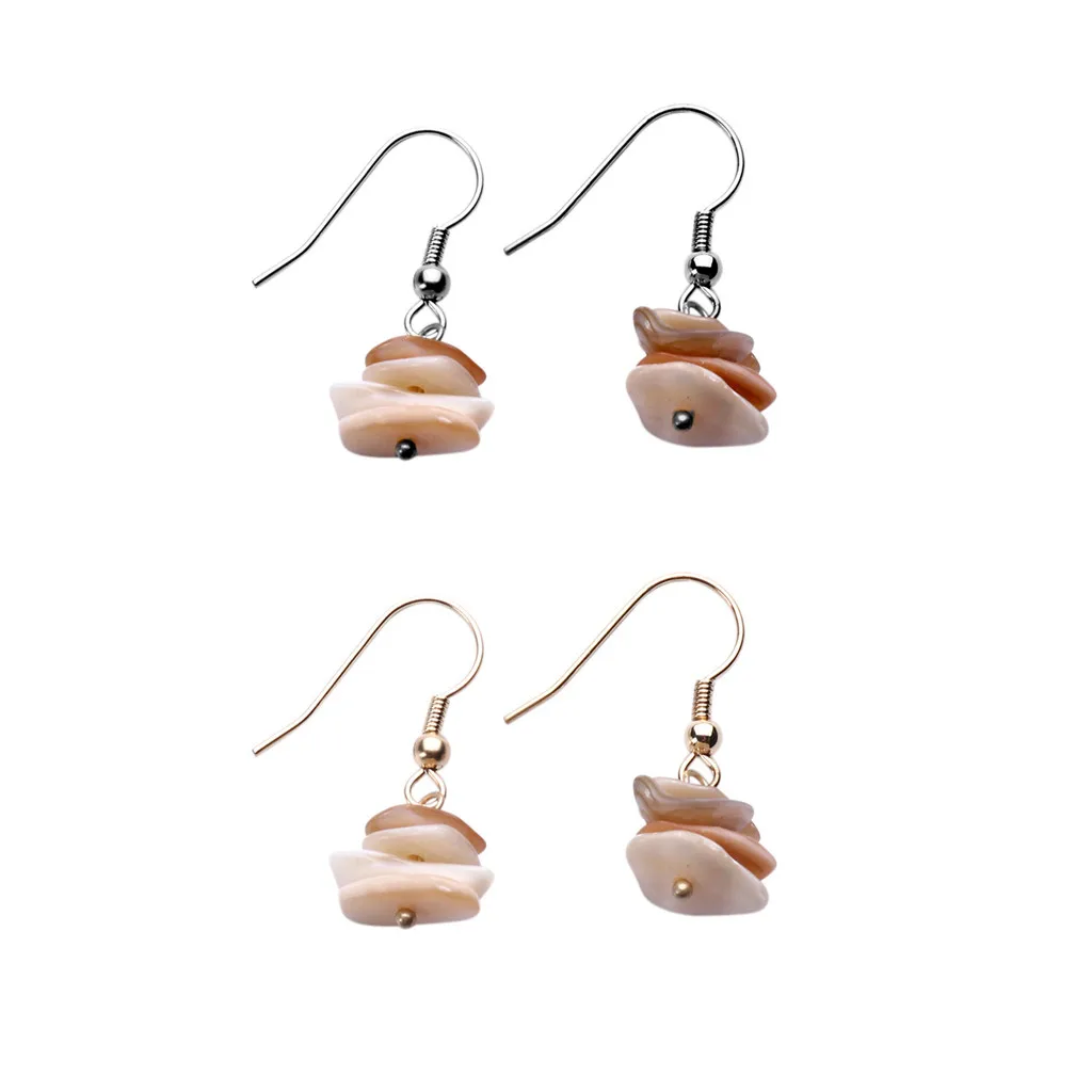 Sea Shell Earrings For Women Simple Geometric Drop Pearl Beach Ladies Fashion Pendant Statement Jewelry Wholesale | Украшения и