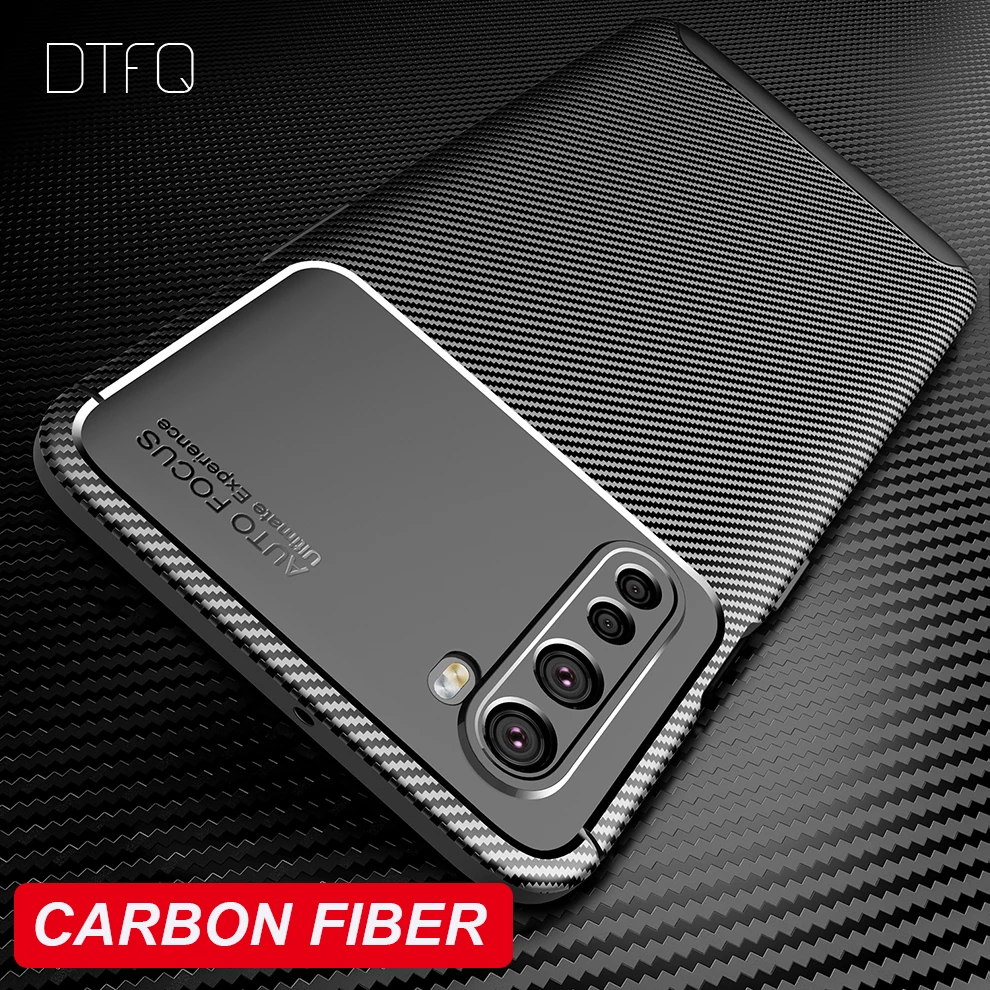 Чехол для OnePlus Nord из углеродного волокна мягкая задняя крышка ТПУ матовый