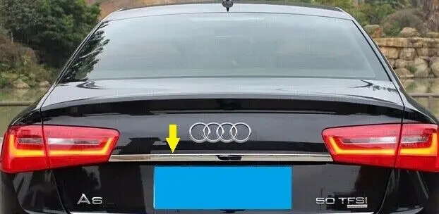 С/сталь Задняя Крышка багажника отделка хромированная полоса для Audi A6 C7 седан 2012