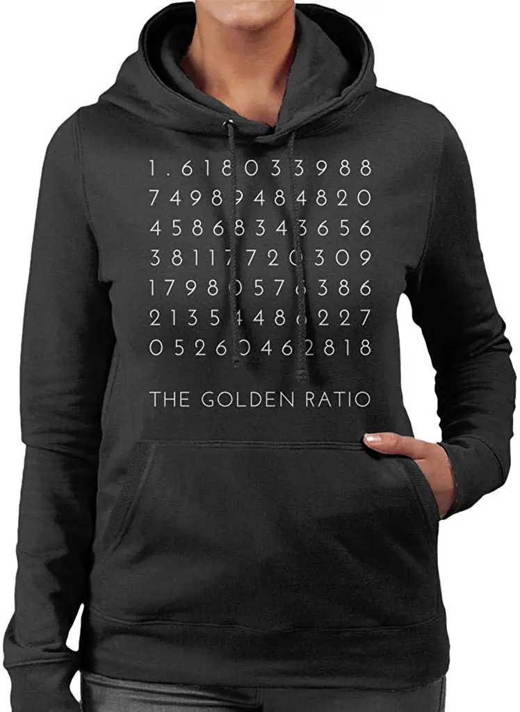 Maths and Science Фибоначчи Золотое соотношение Женская толстовка с капюшоном Унисекс Мужская Женская толстовка с капюшоном
