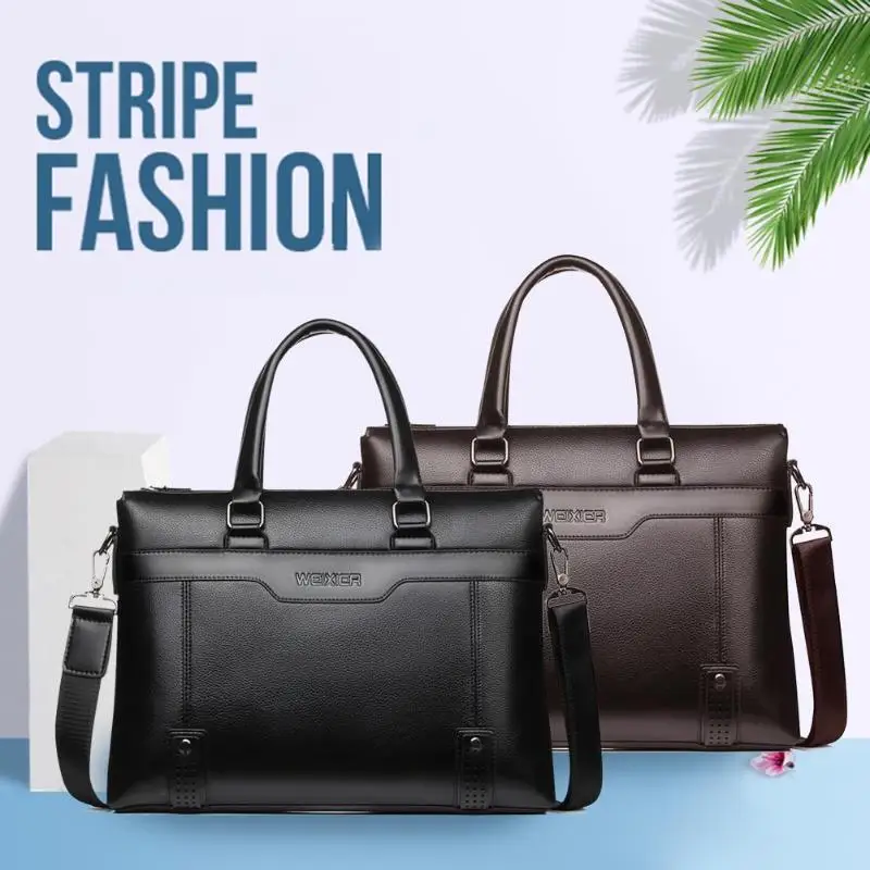 Модный простой известный бренд деловой мужской портфель сумка кожаная сумка для ноутбука Повседневная мужская сумка сумки на плечо