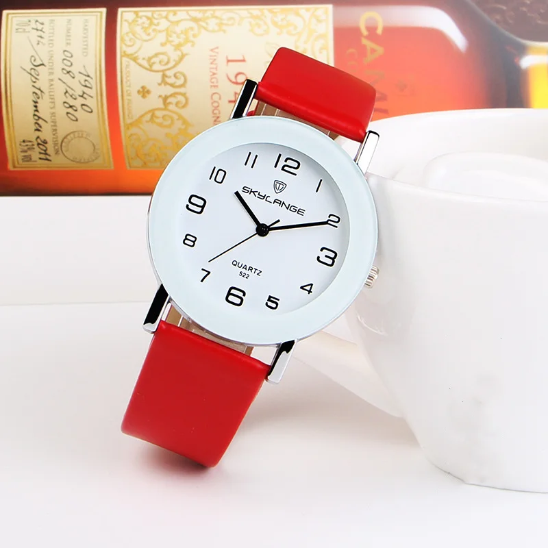 Red Color Модные женские часы повседневные кожаные женские кварцевые наручные часы Часы-браслет женские часы reloj mujer relogio feminino - Цвет: Red Color