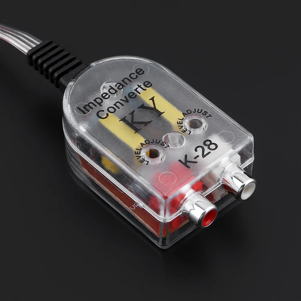 Double Coil Transformer RCA Car Subwoofer High Frequency to Low Frequency Converter with 82MM Line for Cars / Motorcycles
