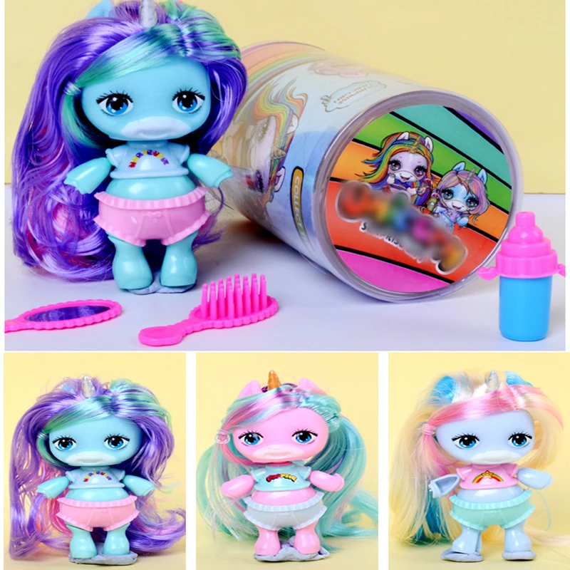 Original Baby Reborn Unicorn Doll Figure Toy Surprise Poopsies Silcone Sex BJD Dolls Colorful Hair Toy