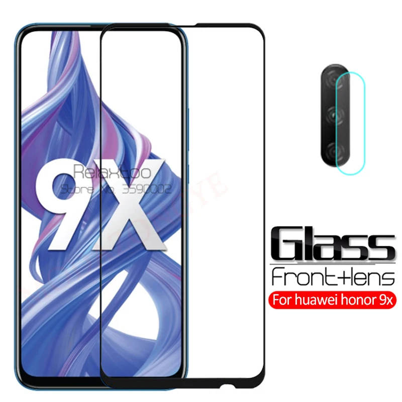 

2-in-1 on honor 9x protective glass For huawei honor 9x back Camera lens tempered glass xonor onor 9x 9 x x9 honor9x safety Film