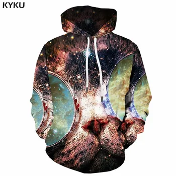 

KYKU 3d Hoodies Cat Sweatshirts men Animal 3d Printed Galaxy Hoodie Print Funny Sweatshirt Printed Hoody Anime Long Sleeve