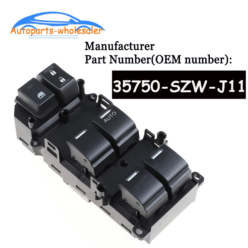 Автомобильные аксессуары 35750-SZW-J11 35750SZWJ11 35750-SZW-J01 для Honda Accord RHD переключатель управления электростеклоподъемником