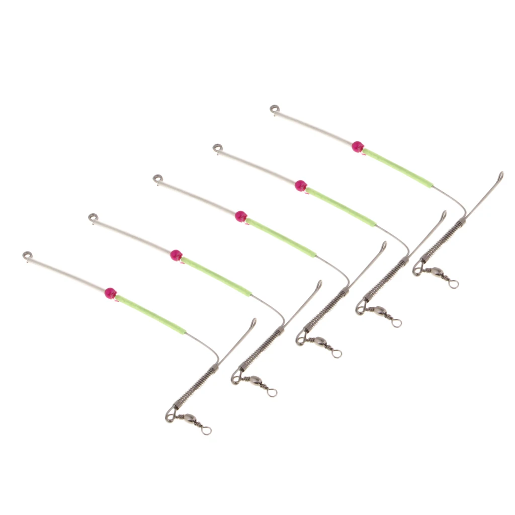 5pcs Sturdy Anti  Booms Bent Booms With Swivel Tube Sea Coarse Fishing