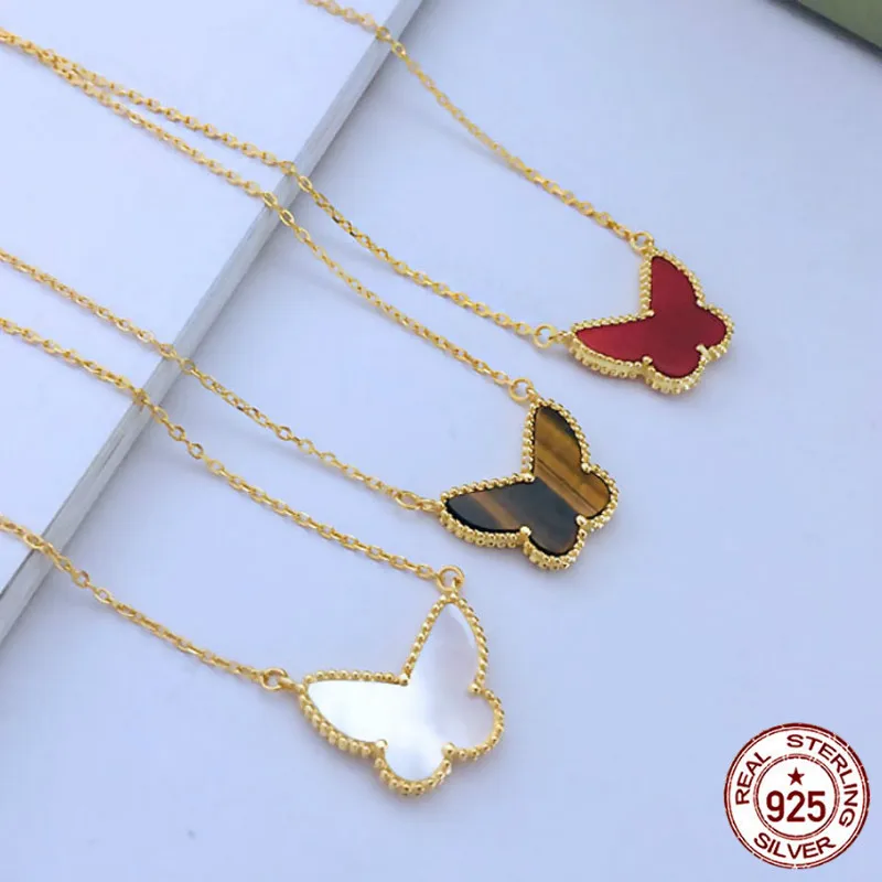 

100% S925 sterling silver necklace fashion style exquisite butterfly shape to send a lover's birthday gift 2019 new hot