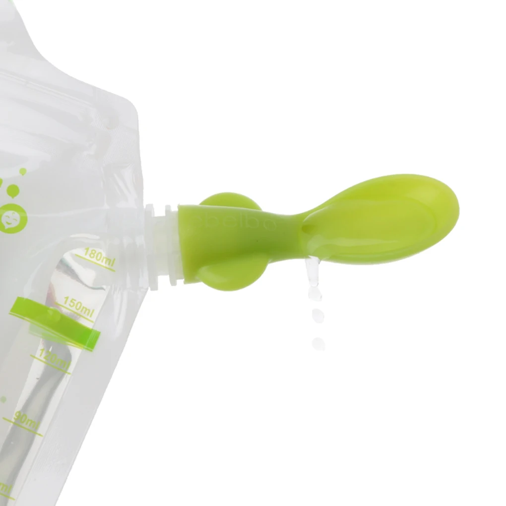 10 шт. сумки для хранения детского питания с 10 крышками и 2 ложками Детские пюре пищевые добавки перерабатываемый питье мешок для кормления
