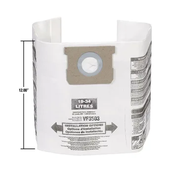 

2 Pieces Dust Bag Vacuum Cleaner Parts Accessories Fit For Ridgid Workshop Wet/Dry Vacuum VF3503 Trust Bag