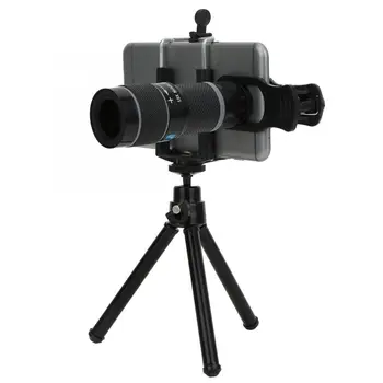 

Outdoor Portable Monocular Telescope Variable Focus 18X Night Viewing with Phone Clip Desktop Tripod for iphone XS/X/8/7 Plus