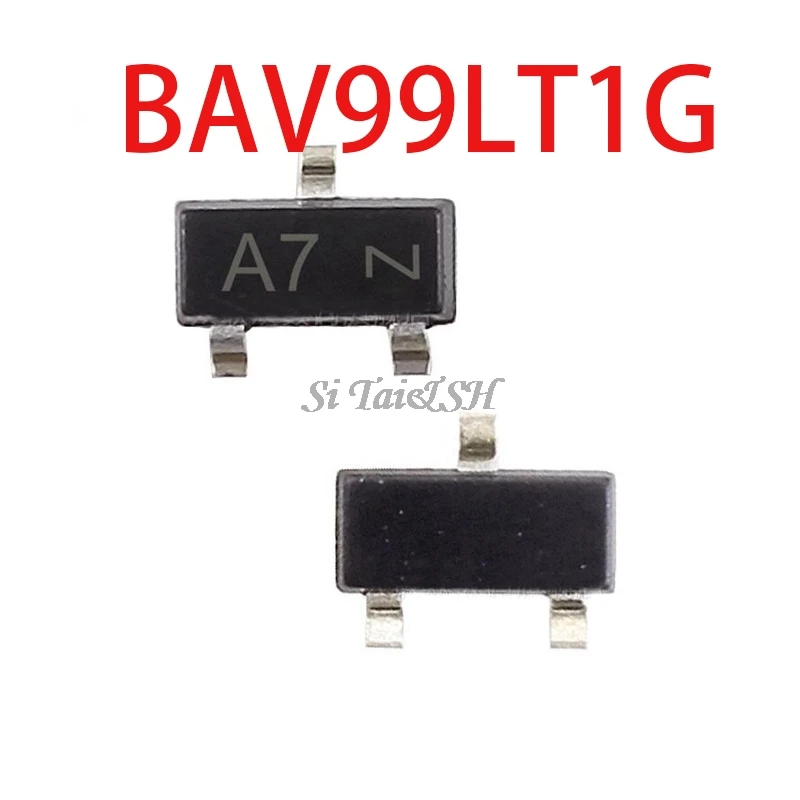 100 шт. двусерийный переключающий диод BAV99LT1G SOT23 BAV99 A7 SOT BAV99LT SOT-23 | Электронные