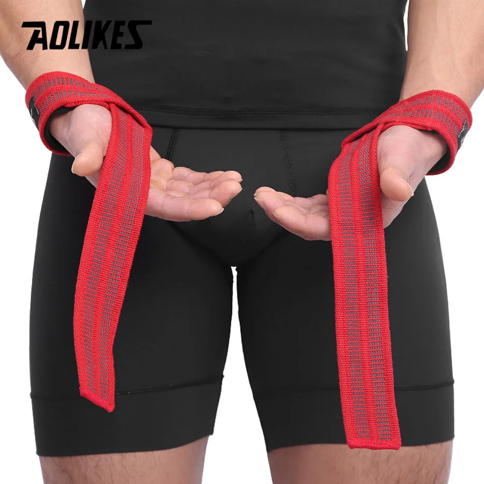 AOLIKES 2 шт./лот спортивные наручные Поддержка Профессиональный Регулируемый Вес подъема бодибилдинг, браслет Gym ремень защита запястья