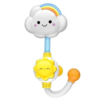 

Children Gift Swimming Bathing Cloud Rainbow Cartoon Weather Suction Cup Base Cute Shower Faucet Toy Spray Water Easy Install