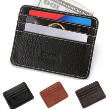 

Vintage Men's PU Leather Credit Card Holder Small Wallet Money Bag ID Card Case Mini Purse Short Wallet Multi-card Wallet