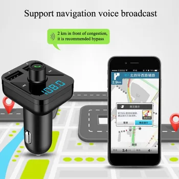 

BT16 Bluetooth Car MP3 Player Support Flash Driver TF/SD Card FM Modulator With Dual USB Port Car Radio Transmitter