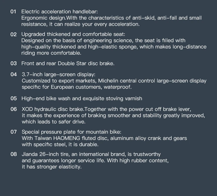 Best New electric bicycle 48V500W assisted mountain bicycle 50KM super large lithium battery 48V10.4AH electric bicycle Ebike Moped 16