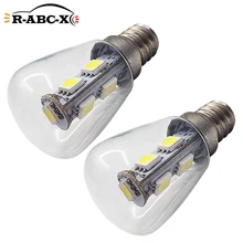 

RUIANDSION 2Pcs E12 E14 Screw Thread 4242SMD LED 220V Refrigerator Fridge Bulb Oven Lighting 6000K 4300K Warm White Yellow 500Lm