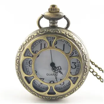 

Vintage Hollow Out Flower Fashion Men Women Quartz Pocket Watch Unisex Necklace Pendant Watches with Chain Best Gifts