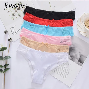 

TOMVIVS S-XXL Sizes G String Thongs Women Fashion thong panties Low Waist Sexy Lace Panties Ladies' Underwear Lingerie P0044