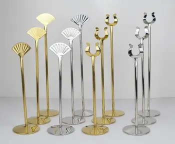 

Top Gold Stainless Steel Table Number Holders Wedding Party Table Number Stands Large Size 10/12/14 Inch Table Number Frame