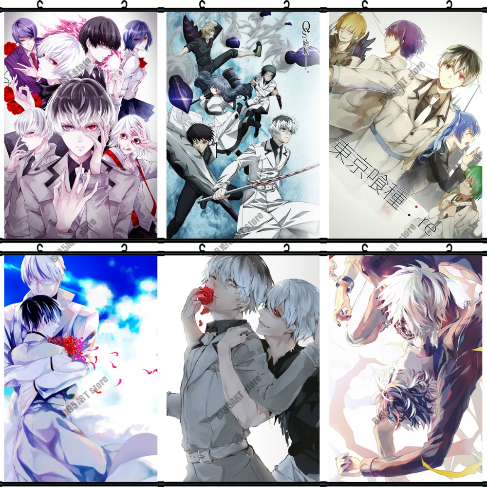 Tokyo Ghoul Wall Art Canvas Painting Nordic Room Decor Anime Posters And Prints Pictures For Living Kids Home Decoration Painting Calligraphy Aliexpress