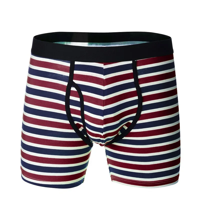 5Pcs/Lot Cotton Man's Shorts Boxers Stripe underpants Male Boy underwear Panties bermuda masculina bermuda masculina hombre new
