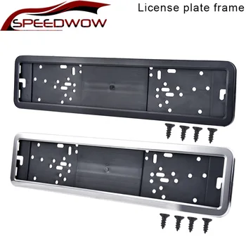 

SPEEDWOW 1Pcs Car License Plate Frame Number Frame Plate Cover Plastic Frame Holder With 4 Screws