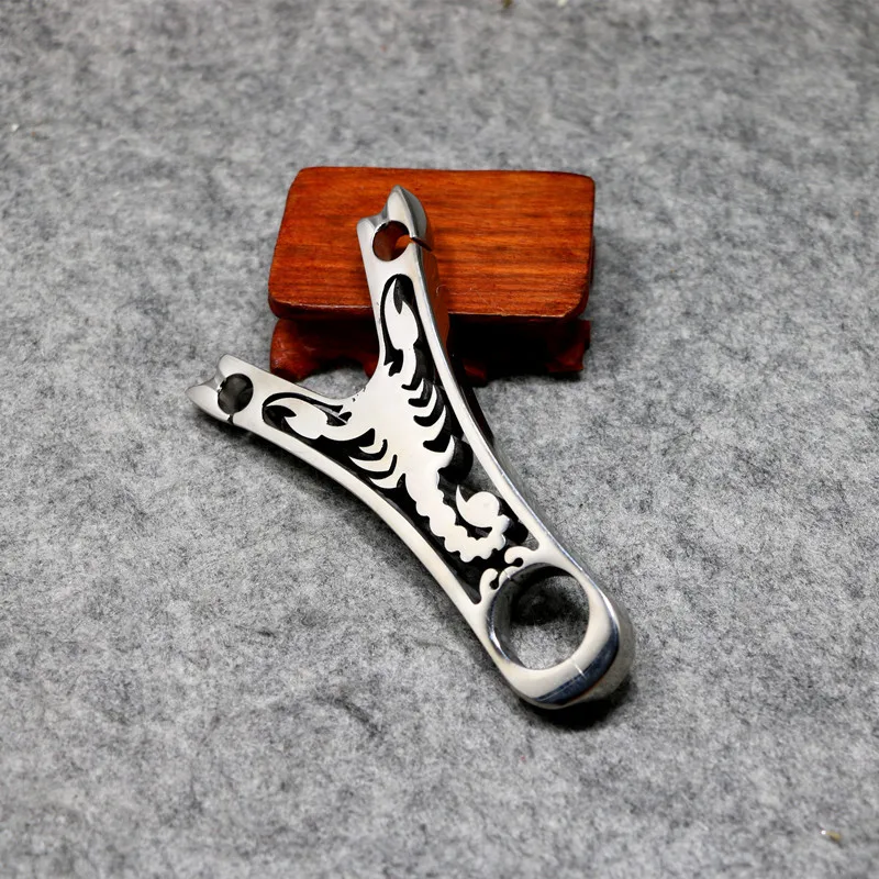 Stainless Steel Slingshot 304 Traditional Scorpion Flat Leather Lizard Rubber Band Metal Precision Outdoor Power Bow | Спорт и