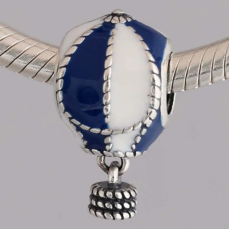 

Original Enamel Hot Air Balloon Pendant Beads Fit 925 Sterling Silver Bead Charm Pandora Bracelet Bangle DIY Jewelry